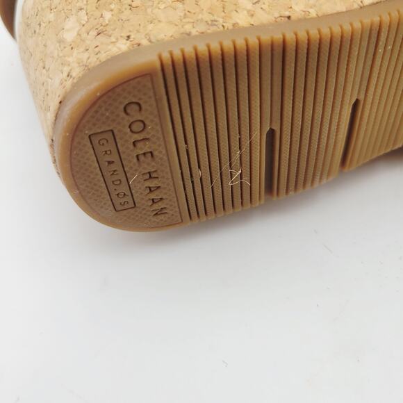 Cole Haan Margate Wedge II Sandshell Sandals Sz 5.5 B Cream & Animal Print - Picture 11 of 11